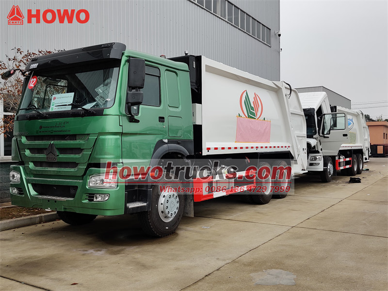 27 units HOWO rear loader truck for export