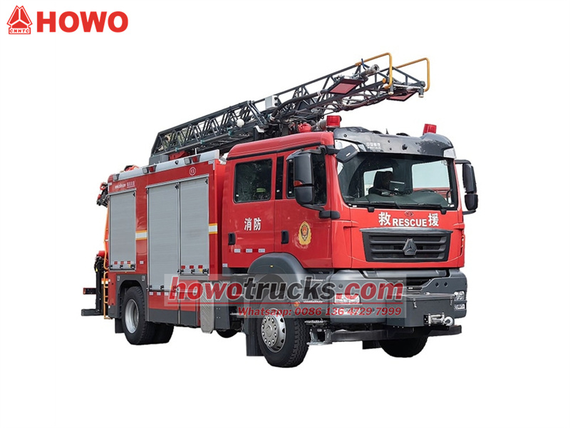 Howo arial ladder fire rescue truck