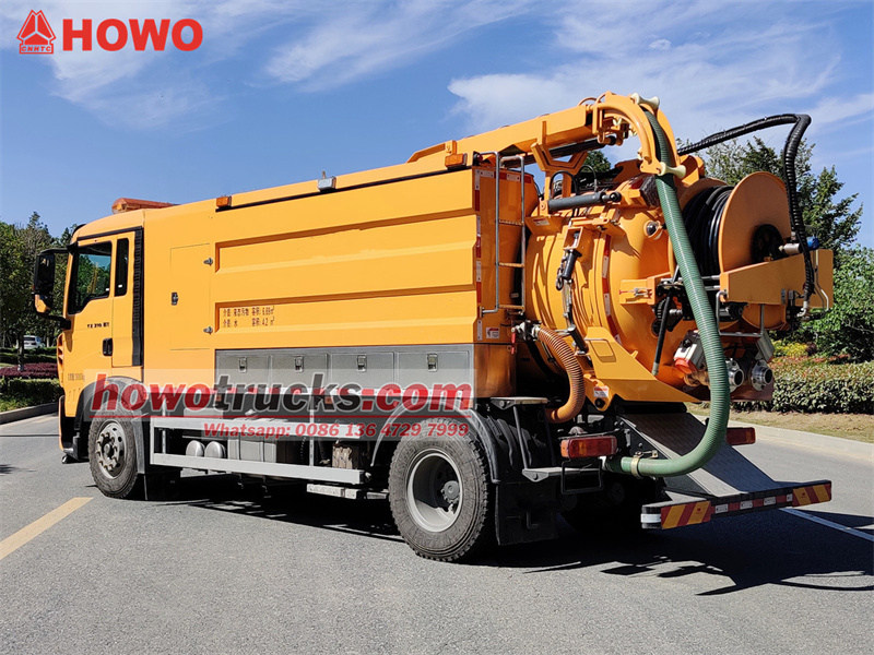 HOWO 6x4 11cbm combination vacuum jetter truck