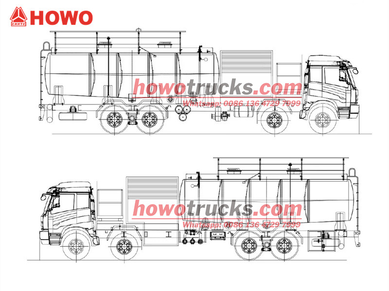 HOWO aviation refueler truck drawing