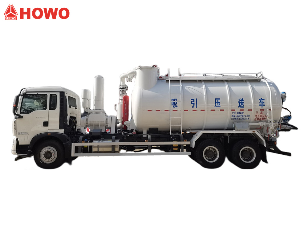 HOWO 6x4 dry vacuum suction truck