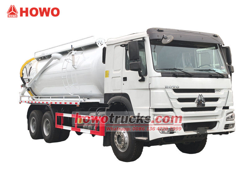 Truk penyedot limbah vakum HOWO 6x4 15cbm