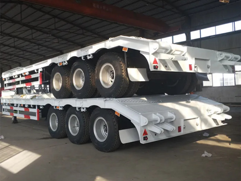 lowboy semi trailer are ready for shipment
