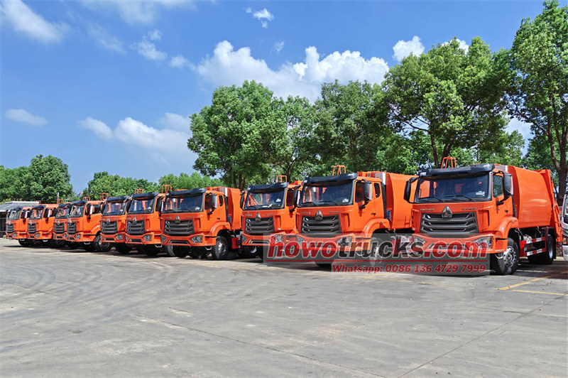 HOWO garbage compactor trucks for sale
