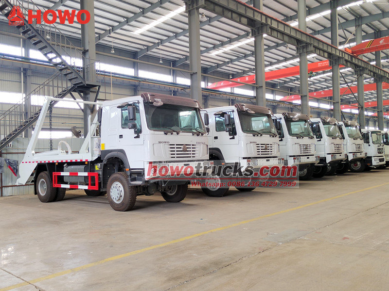 HOWO 4WD skip bin trucks