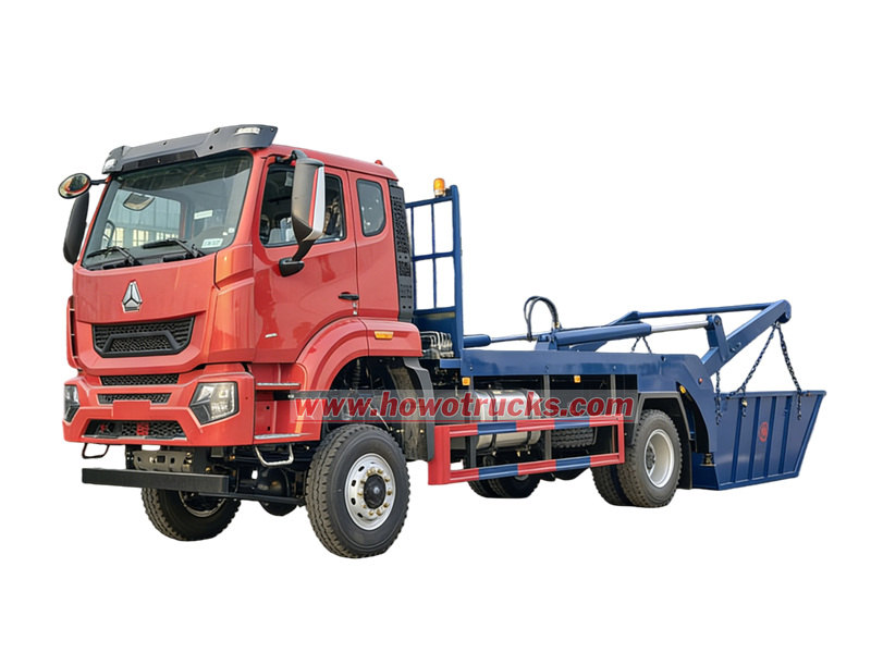 Keunggulan utama dari HOWO 4x4 off road skip loader