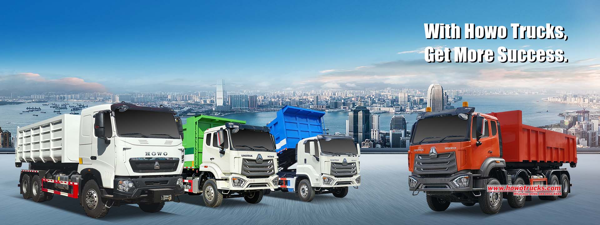 Pemasok truk pengangkut kait Howo, menyediakan truk roll on roll off lengan Howo 10 Ton, 15 Ton, 20 Ton, 25 ton.